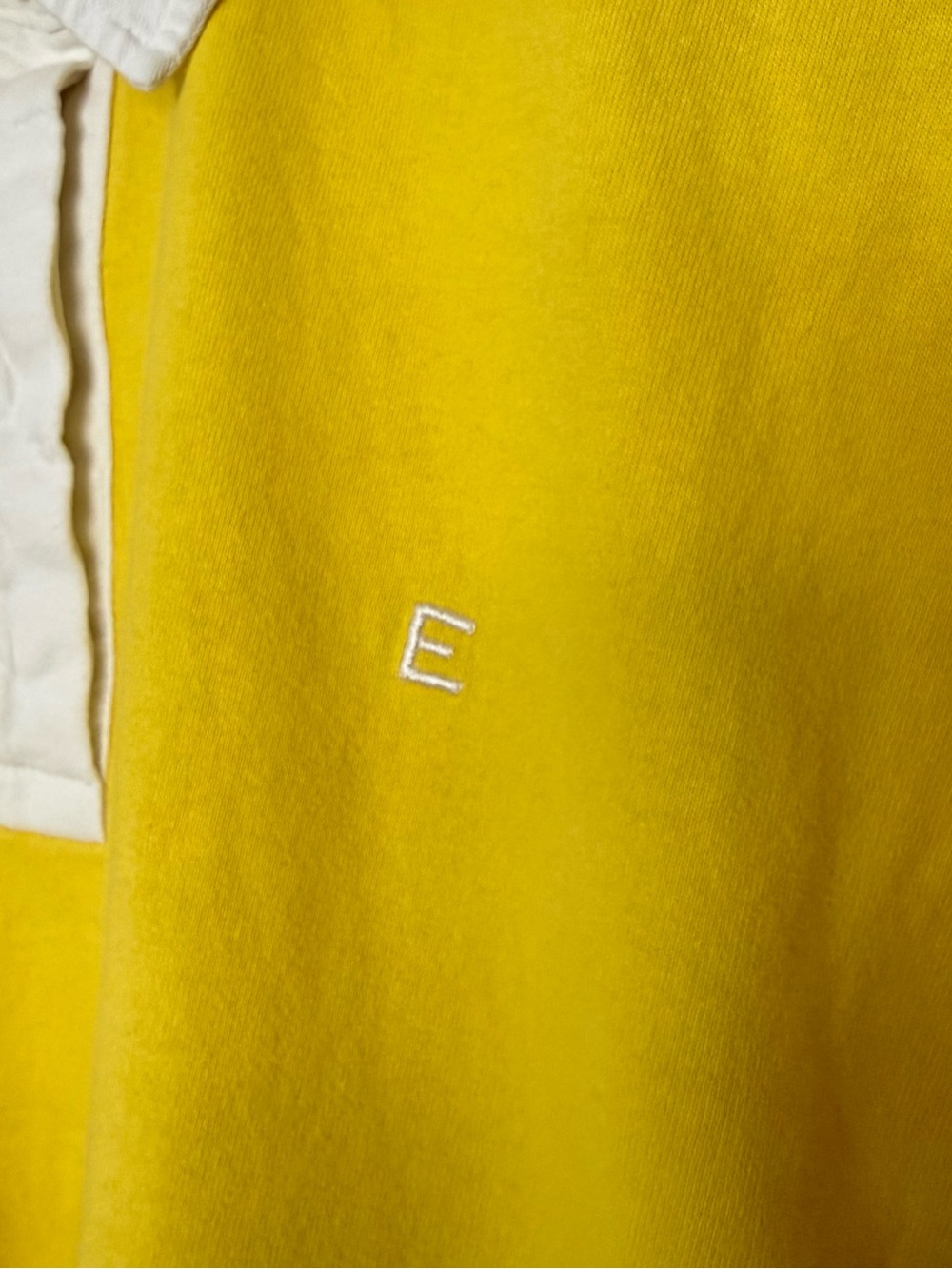 Everlane Polo Shirt Top Womens Sz S Yellow Oversized Long Sleeve Organic Cotton - Picture 4 of 12
